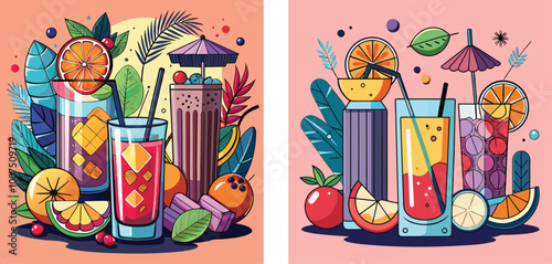 Cocktails alcoholic daiquiri, old fashioned, martini, leaf, sidecar glass engraving vector of set of  illustration for banner, poster, flyer.