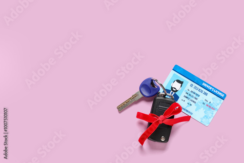 Gift keys of new car with b...