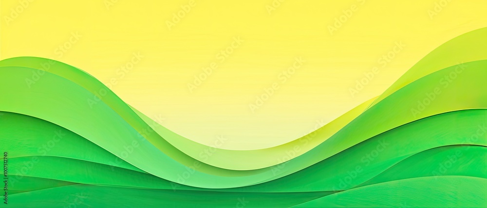 Abstract Green and Yellow Landscape Abstract Green and Yellow Landscape