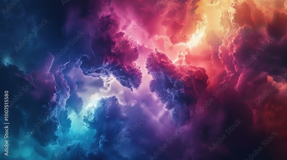 Abstract Colorful Clouds with Swirling Texture Abstract Colorful Clouds with Swirling Texture