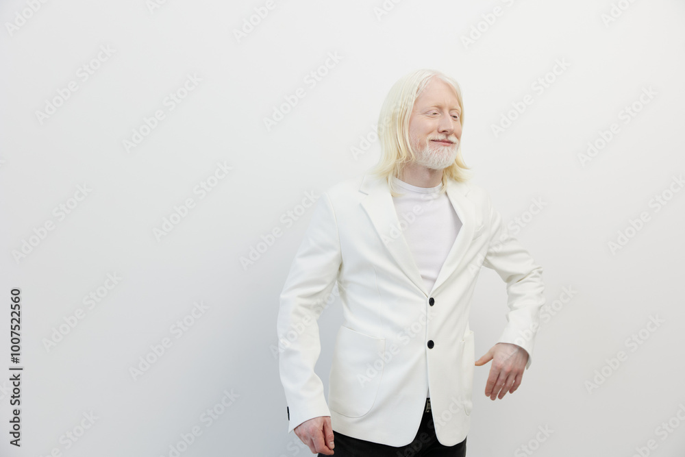 elderly man in stylish white suit, smiling against plain white background, confident posture showcasing modern fashion and elegance, perfect for lifestyle concepts and portraits elderly man in stylish white suit, smiling against plain white background, confident posture showcasing modern fashion and elegance, perfect for lifestyle concepts and portraits