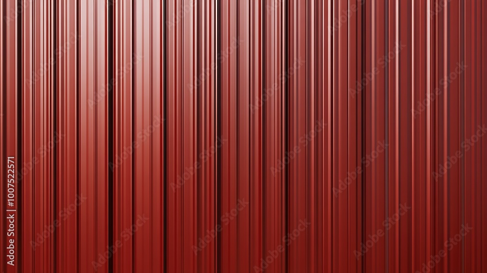 Red corrugated sheet metal. Roof texture background. Steel wall pattern. Container made of iron panels. Ribbed fence for the house used in construction. Red corrugated sheet metal. Roof texture background. Steel wall pattern. Container made of iron panels. Ribbed fence for the house used in construction.