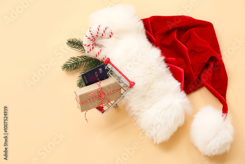 Composition with Santa hat,...