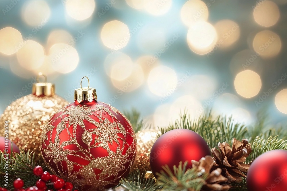 Christmas decoration on abstract background Christmas decoration on abstract background