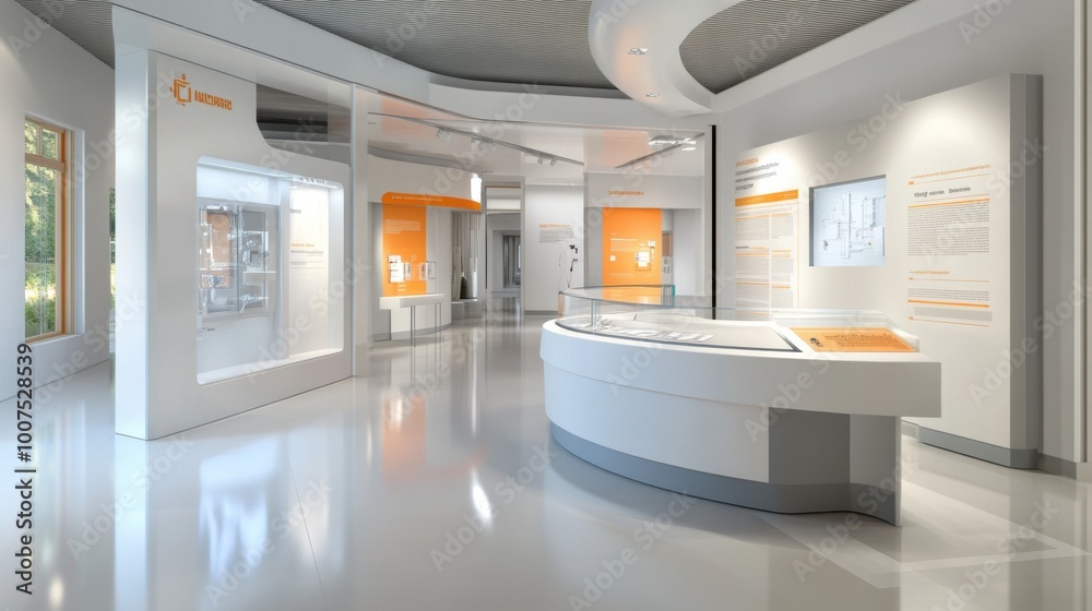 Modern Design in a Bright Exhibition Space Modern Design in a Bright Exhibition Space