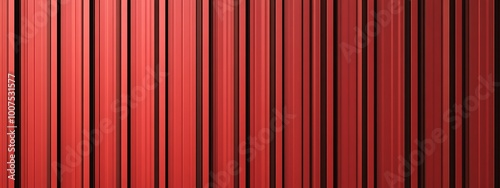  Red corrugated sheet metal. Roof texture background. Steel wall pattern. Container made of iron panels. Ribbed fence for the house used in construction. 