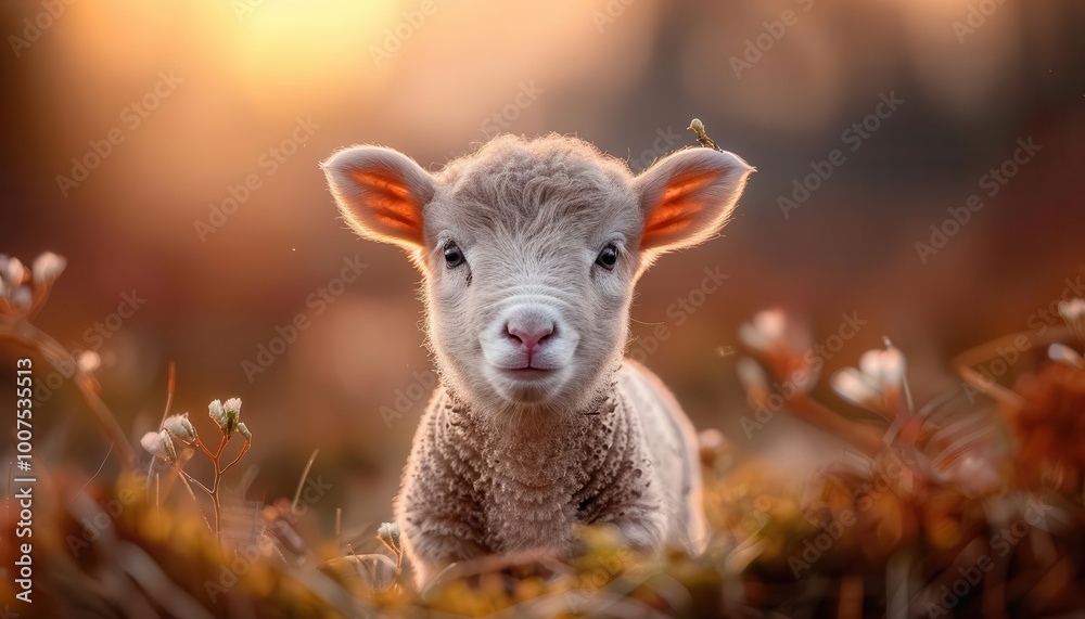 Baby animals in a grassy field, cute and playful, Nature, Soft hues, Photograph, Young wildlife Baby animals in a grassy field, cute and playful, Nature, Soft hues, Photograph, Young wildlife