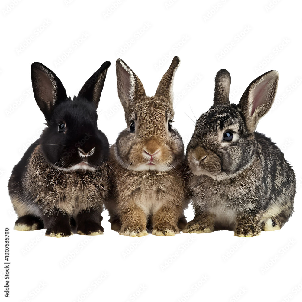 Beautiful rabbit image without background. Ai generated Beautiful rabbit image without background. Ai generated