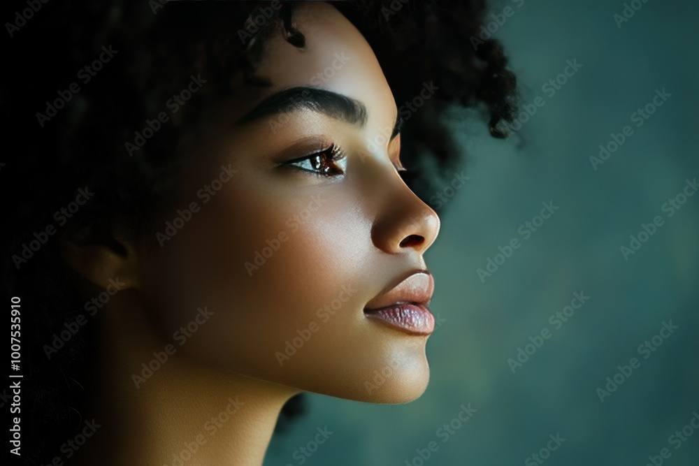 Serene Portrait Showcasing Young Beauty Serene Portrait Showcasing Young Beauty