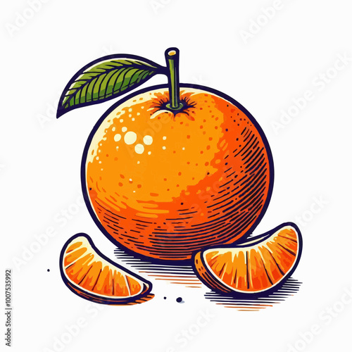 illustration of an orange