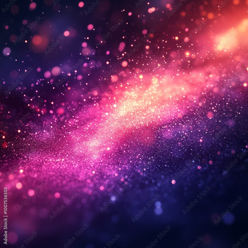 Fototapeta premium A magical abstract background with pink and purple bokeh lights.