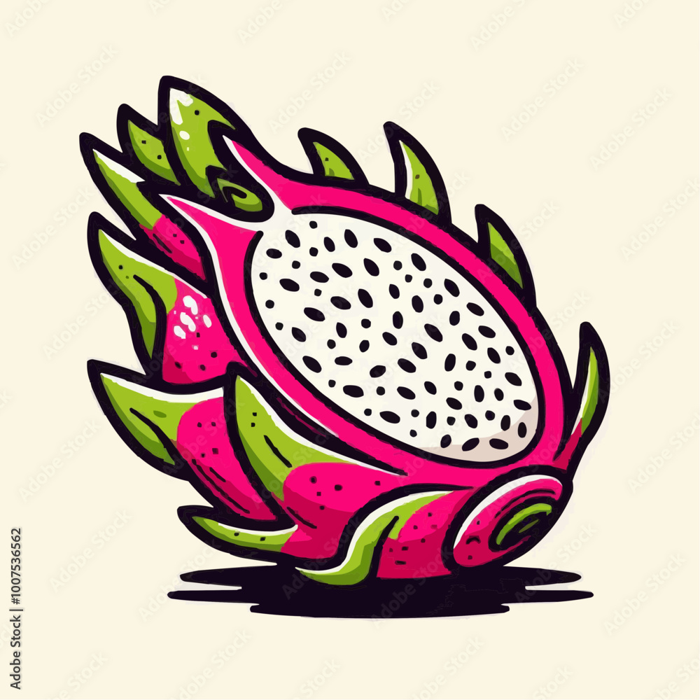 illustration of a dragon fruit illustration of a dragon fruit