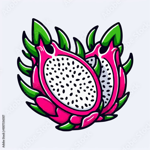 illustration of a dragon fruit