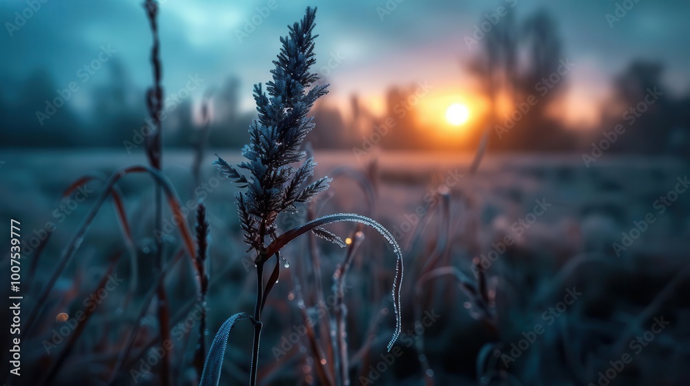 Foggy morning in a meadow, serene and mysterious, Nature, Cool tones, Photograph, Atmospheric beauty Foggy morning in a meadow, serene and mysterious, Nature, Cool tones, Photograph, Atmospheric beauty