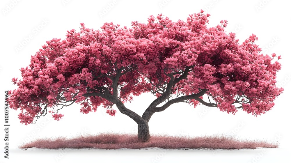 Obraz premium a tree with pink flowers