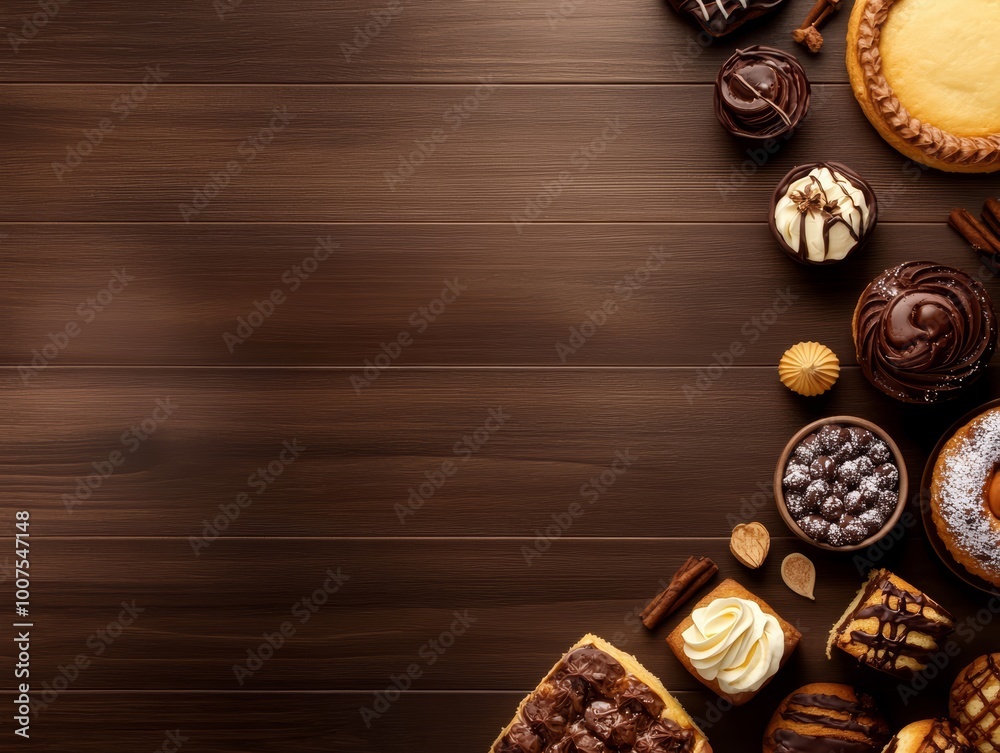 Delicious Arrangement of Various Chocolate Desserts Delicious Arrangement of Various Chocolate Desserts