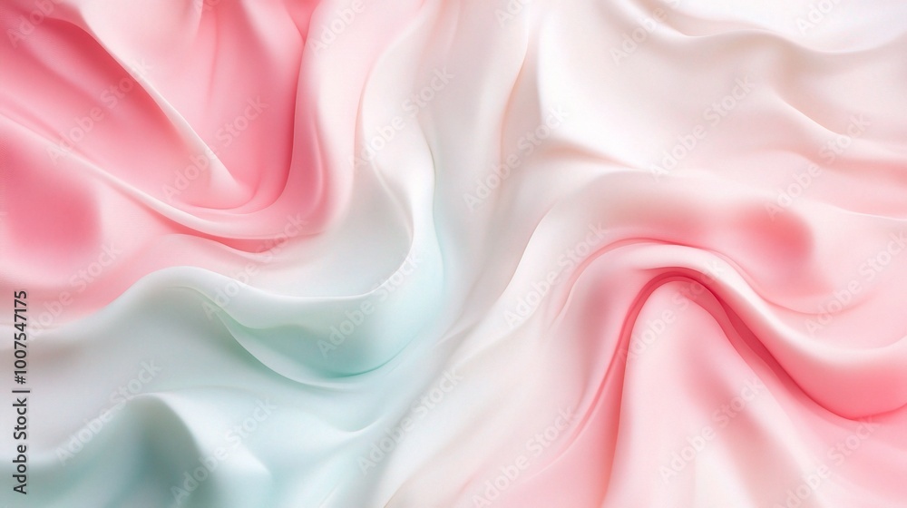 Obraz premium Soft Flowing Fabric in Pink and White Tones