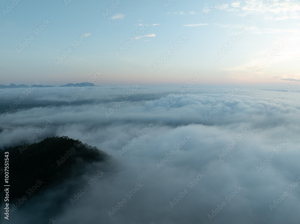 Drone aerial view of landscape mountains view in summer season,High angle view over countryside at northern Vietnam Drone aerial view of landscape mountains view in summer season,High angle view over countryside at northern Vietnam
