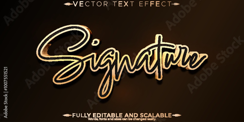 Royal editable text effect, editable author and writer text style