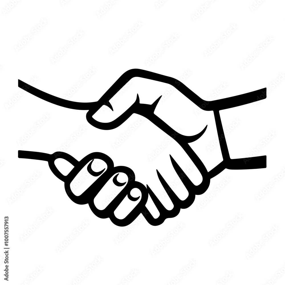 Handshake vector icon symbolizing agreement, partnership, and collaboration. Perfect for business, teamwork, and corporate logos. Handshake vector icon symbolizing agreement, partnership, and collaboration. Perfect for business, teamwork, and corporate logos.