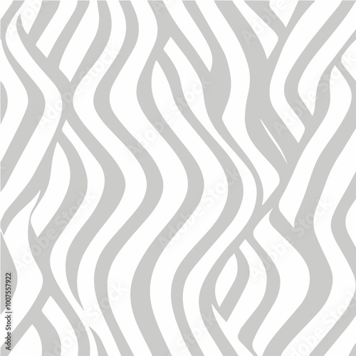 Seamless pattern with light gray and white flowing lines, perfect for backgrounds, textiles, or wallpaper.