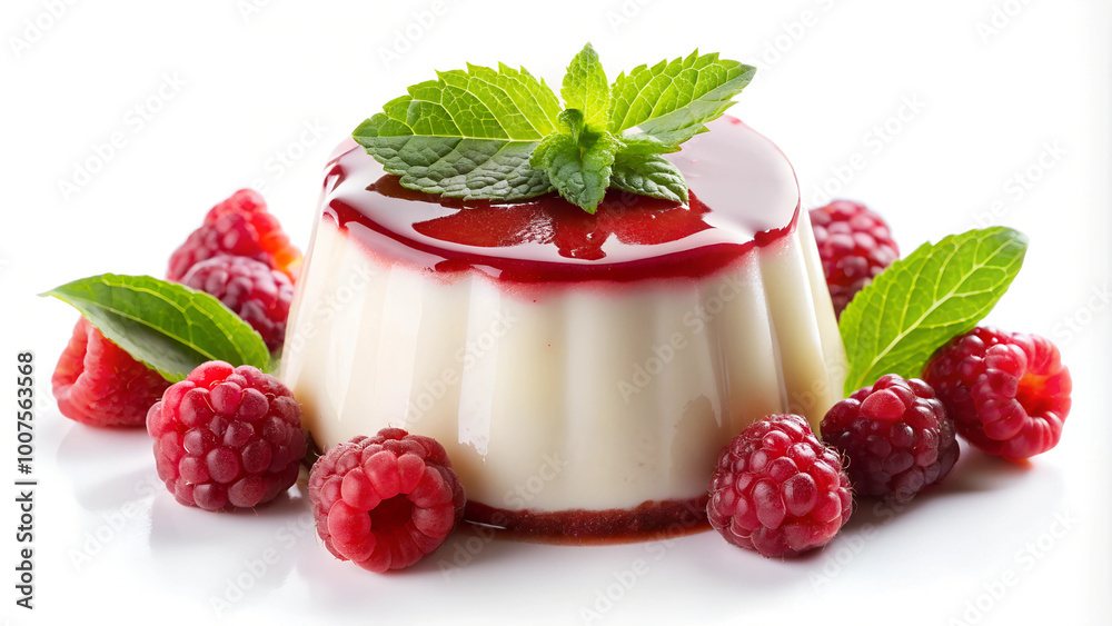 panna cotta dessert with raspberry panna cotta dessert with raspberry