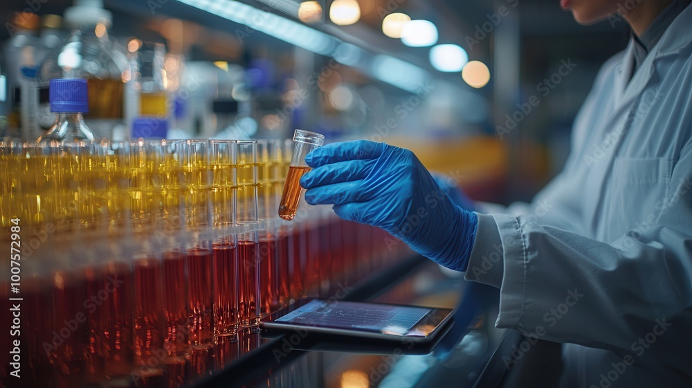 Laboratory Research with Test Tubes and Tablets Laboratory Research with Test Tubes and Tablets