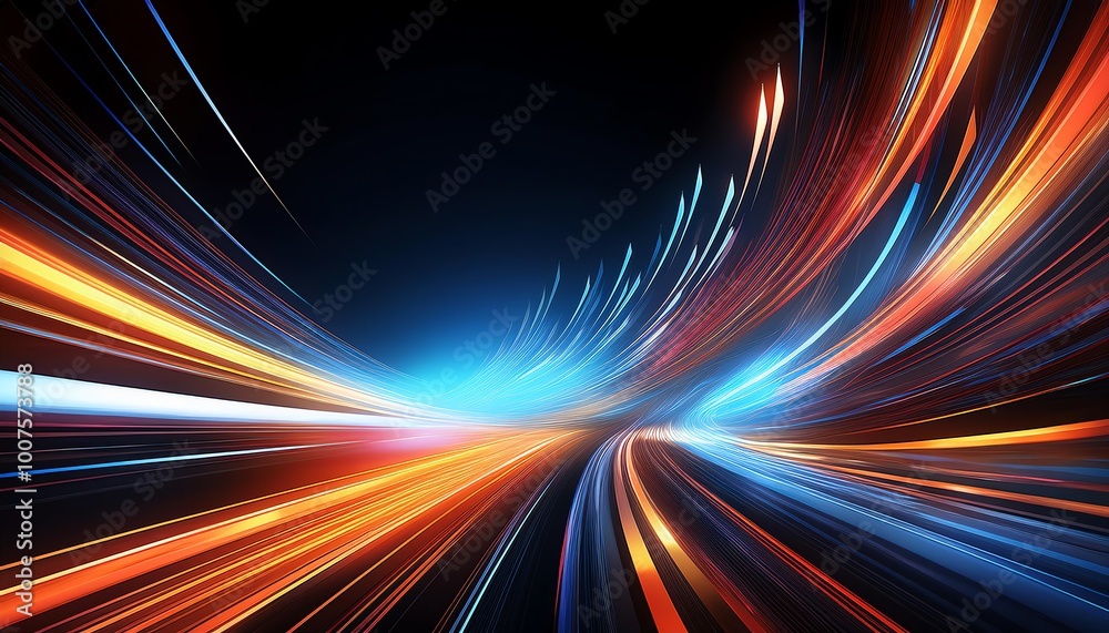 A vibrant abstract image showcasing colorful light trails against a dark background, evoking a sense of motion and energy. A vibrant abstract image showcasing colorful light trails against a dark background, evoking a sense of motion and energy.