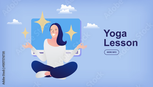 woman meditating in yoga pose