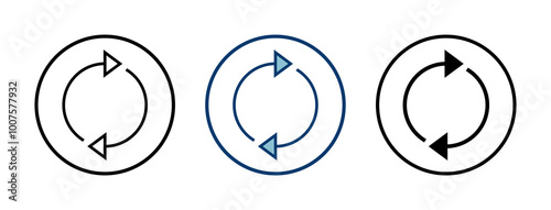 Refresh icon vector isolated on white background. Reload icon vector. Update icon. convert icon