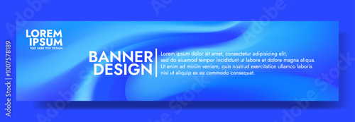 Blue Wave Abstract Banner