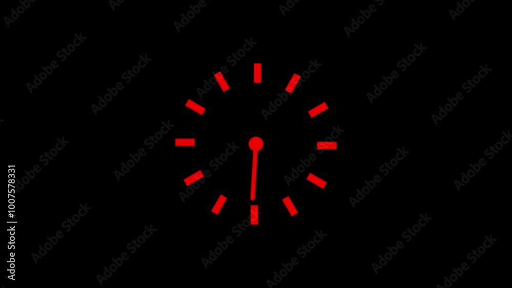 digital wall clock icon animation. 4k video digital wall clock icon animation. 4k video