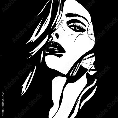 Elegant Women Silhouette Vector Illustration. vector illustration of a women silhouette in minimalist design. This versatile graphic is ideal for use in fashion, beauty, fitness,and lifestyle project.