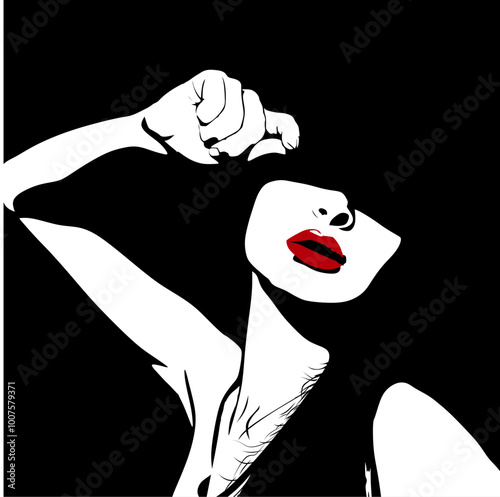 Elegant Women Silhouette Vector Illustration. vector illustration of a women silhouette in minimalist design. This versatile graphic is ideal for use in fashion, beauty, fitness,and lifestyle project.