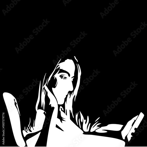 Elegant Women Silhouette Vector Illustration. vector illustration of a women silhouette in minimalist design. This versatile graphic is ideal for use in fashion, beauty, fitness,and lifestyle project.
