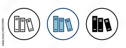 Library icon vector isolated on white background. Book icon vector