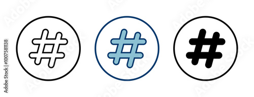 Hashtag icon vector isolated on white background. hashtag vector icon