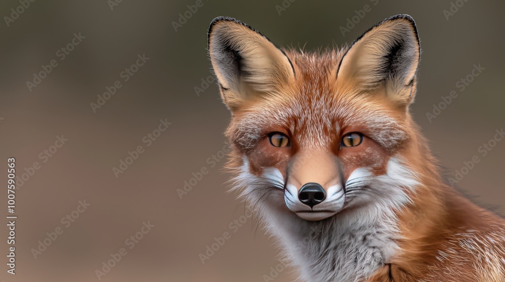 Fototapeta premium Red Fox Portrait with Soft Background Cinematic Wildlife Photography