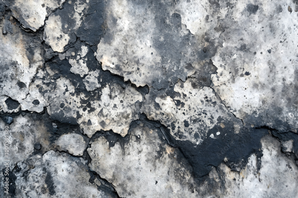 Rust-stained and peeling wall texture with weathered, cracked surface Rust-stained and peeling wall texture with weathered, cracked surface