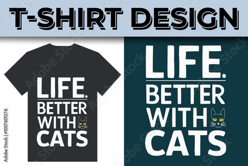 cat lover best quotes typography  illustration t-shirt design