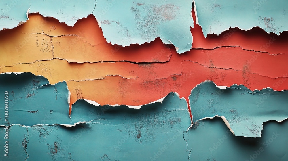 Obraz premium Colorful Peeling Paint Texture for Background Designs