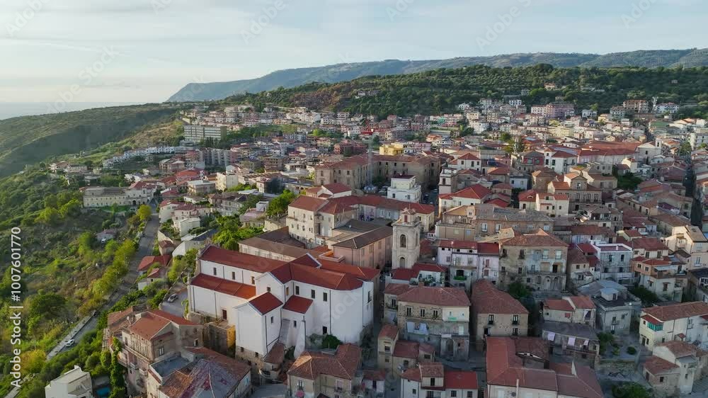 Nicotera from a drone, Vibo Valentia, Calabria, Italy, Europe Nicotera from a drone, Vibo Valentia, Calabria, Italy, Europe