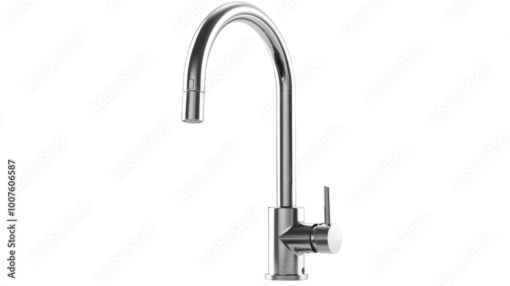 Modern faucet on white background Modern faucet on white background