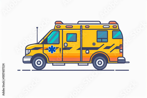 Wallpaper Mural Ambulance illustration. Medical emergency transportation. Torontodigital.ca