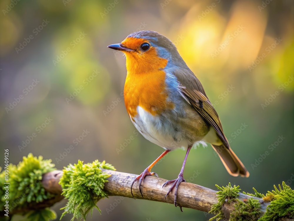 Captivating British Bird Perched on a Branch Against a Beautiful Natural Background in Soft Light Captivating British Bird Perched on a Branch Against a Beautiful Natural Background in Soft Light