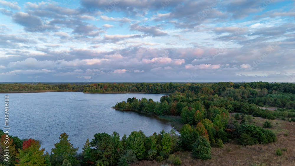 Aerial shot of Lake Audrey in Maurice River Township. Aerial shot of Lake Audrey in Maurice River Township.