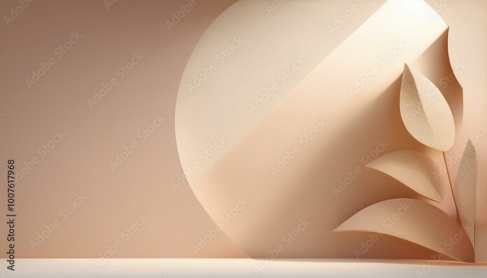 Abstract beige leaves & background Abstract beige leaves & background