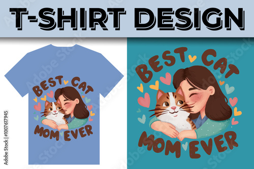 cat lover best quotes typography  illustration t-shirt design