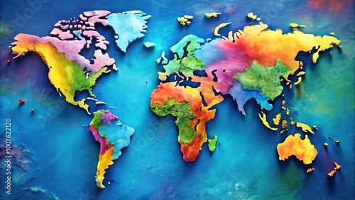 Colorful Happiness Map of the World Highlighting Global Well-Being and Positive Emotions by Region