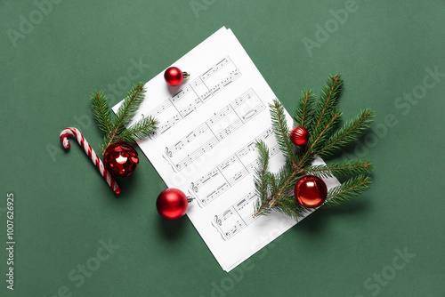 Composition with music shee...